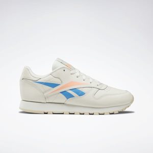 Adidasy Damskie Reebok Classic Leather Kremowe Białe/Pomarańczowe PL 73RXLKF